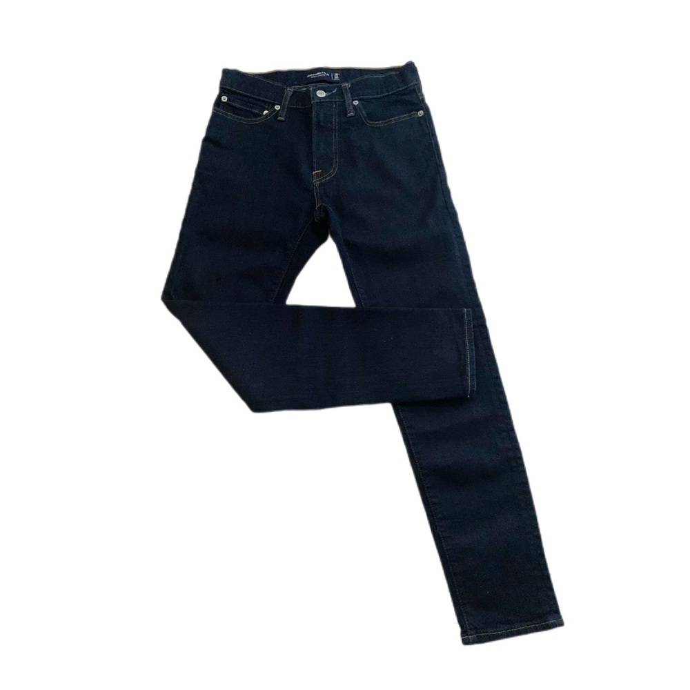 Abercrombie & Fitch Men's Skinny Stretch Jeans Dark Navy Blue 28x30
